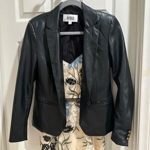 Lulus cream embroidered sequins and BB Dakota by steve madden leather jacket